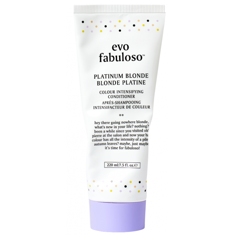 evo fabuloso platinum blonde colour intensifying conditioner 220ml tube
