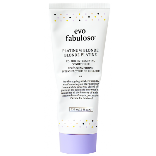 evo fabuloso platinum blonde colour intensifying conditioner 220ml tube