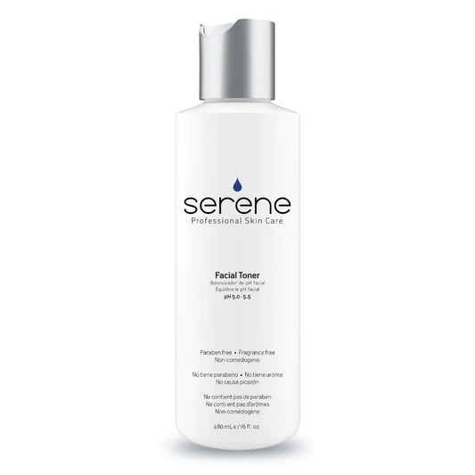 serene facial toner 480ml bottle