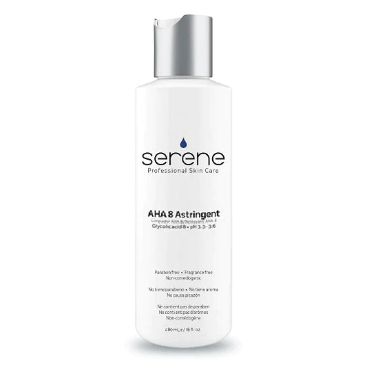 serene AHA 8 astringent 480ml bottle