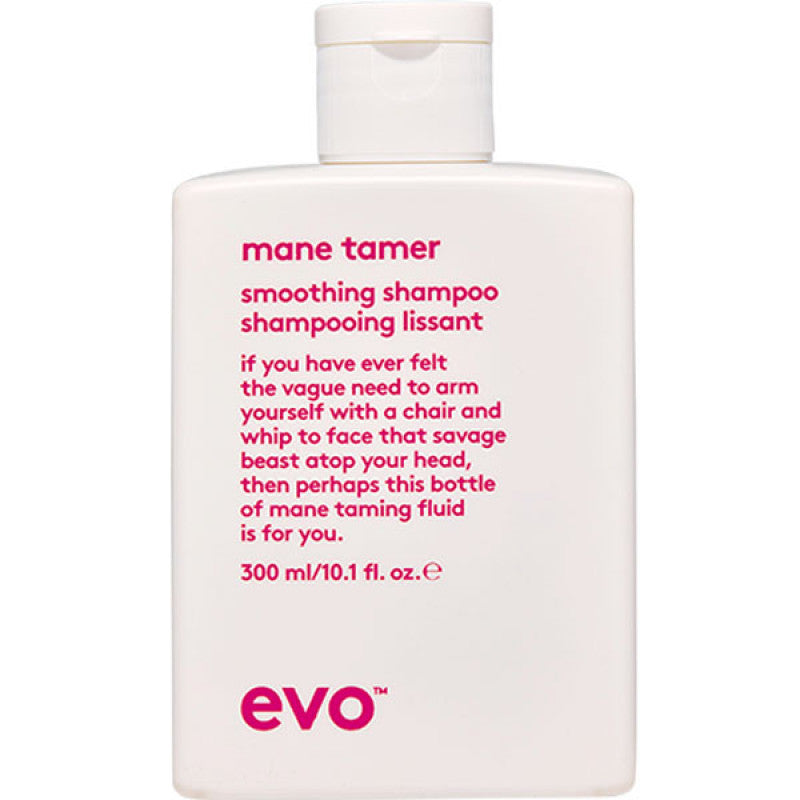 evo mane tamer smoothing shampoo 300ml bottle