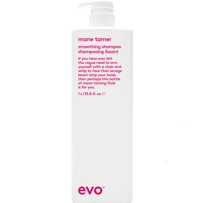 evo mane tamer smoothing shampoo 1L bottle