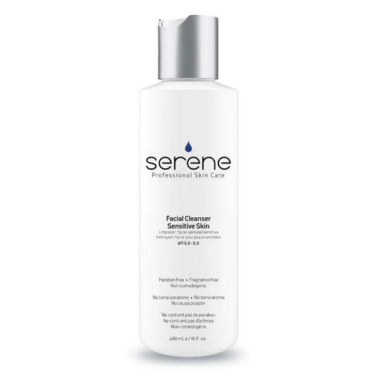 serene facial cleanser sensitive skin 480ml bottle